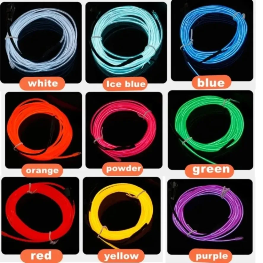 Led El Wire - 1M/2M/3M/4M/5M Multicolor EL Wiring LED Neon