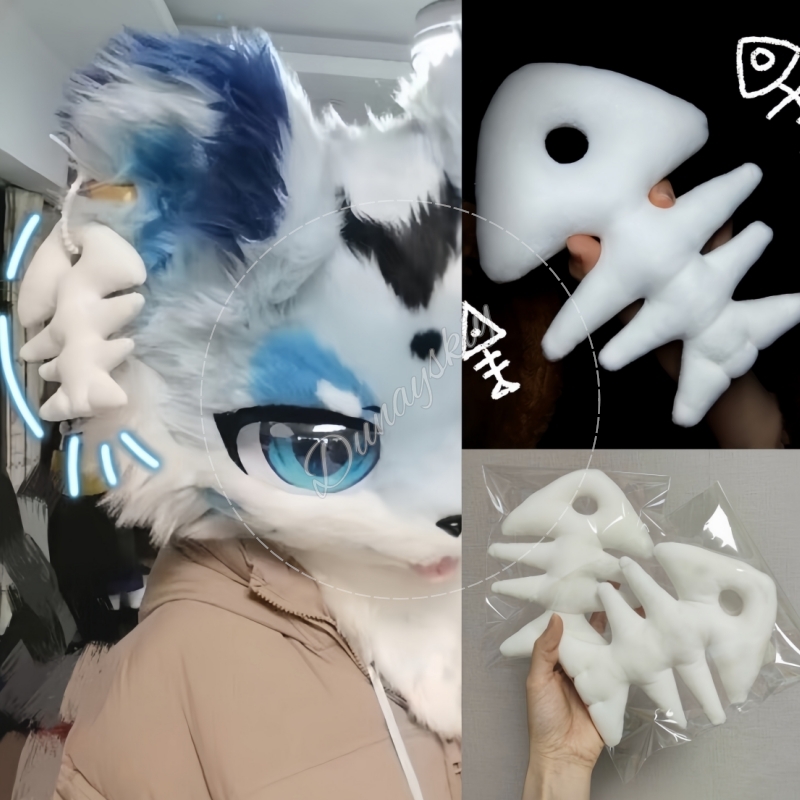 Plush Fishbone Keychain For Fu - Fishbones Cosplay Prop incelemesi ve fiyatı