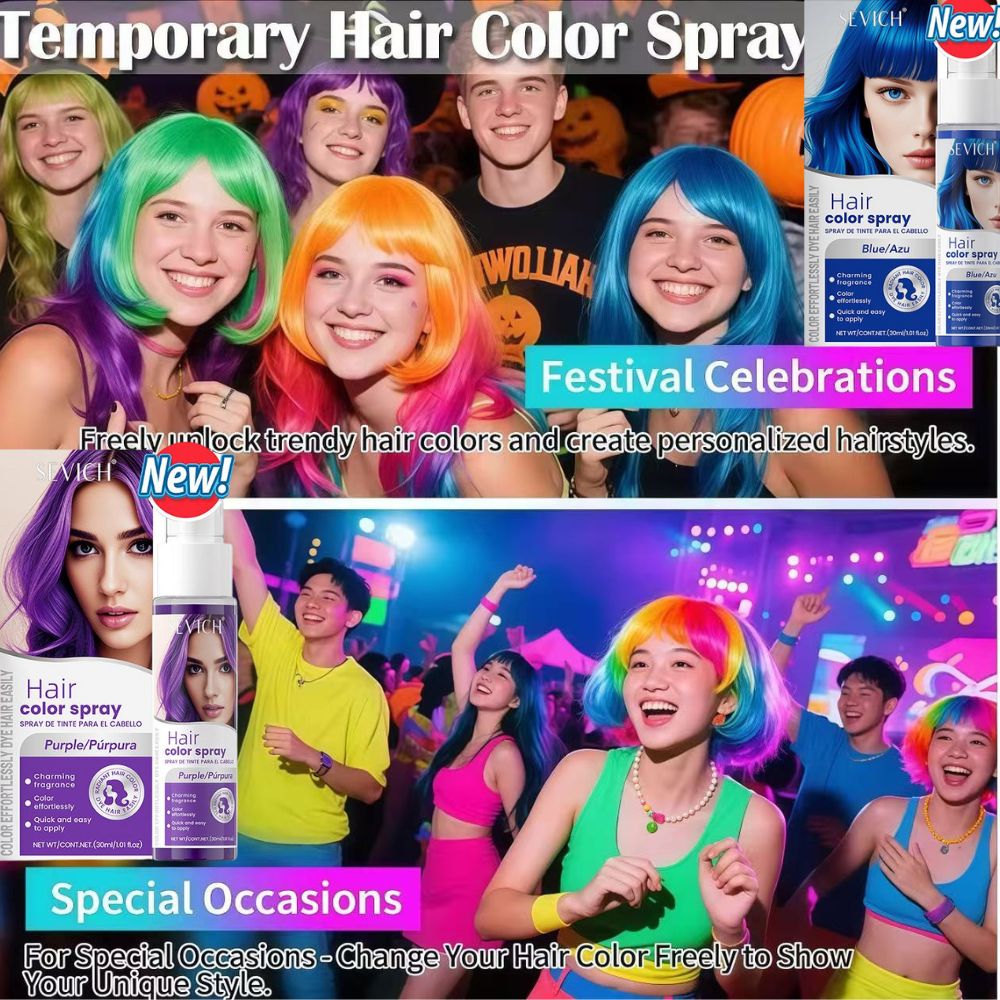 8 Colors Hair Color Spray Disp - Hair Spray Color incelemesi ve fiyatı