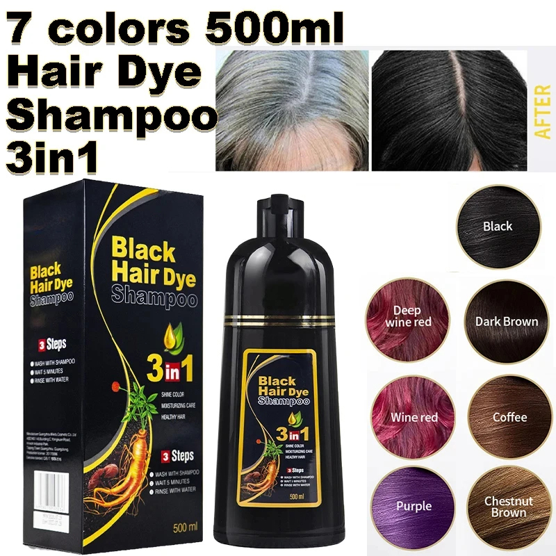 500ml Hair Color Dye Shampoo 3 - Hair Spray Color incelemesi ve fiyatı