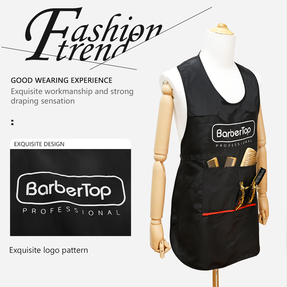 Black Stylist Apron Waterproof - Hair Spray Color incelemesi ve fiyatı
