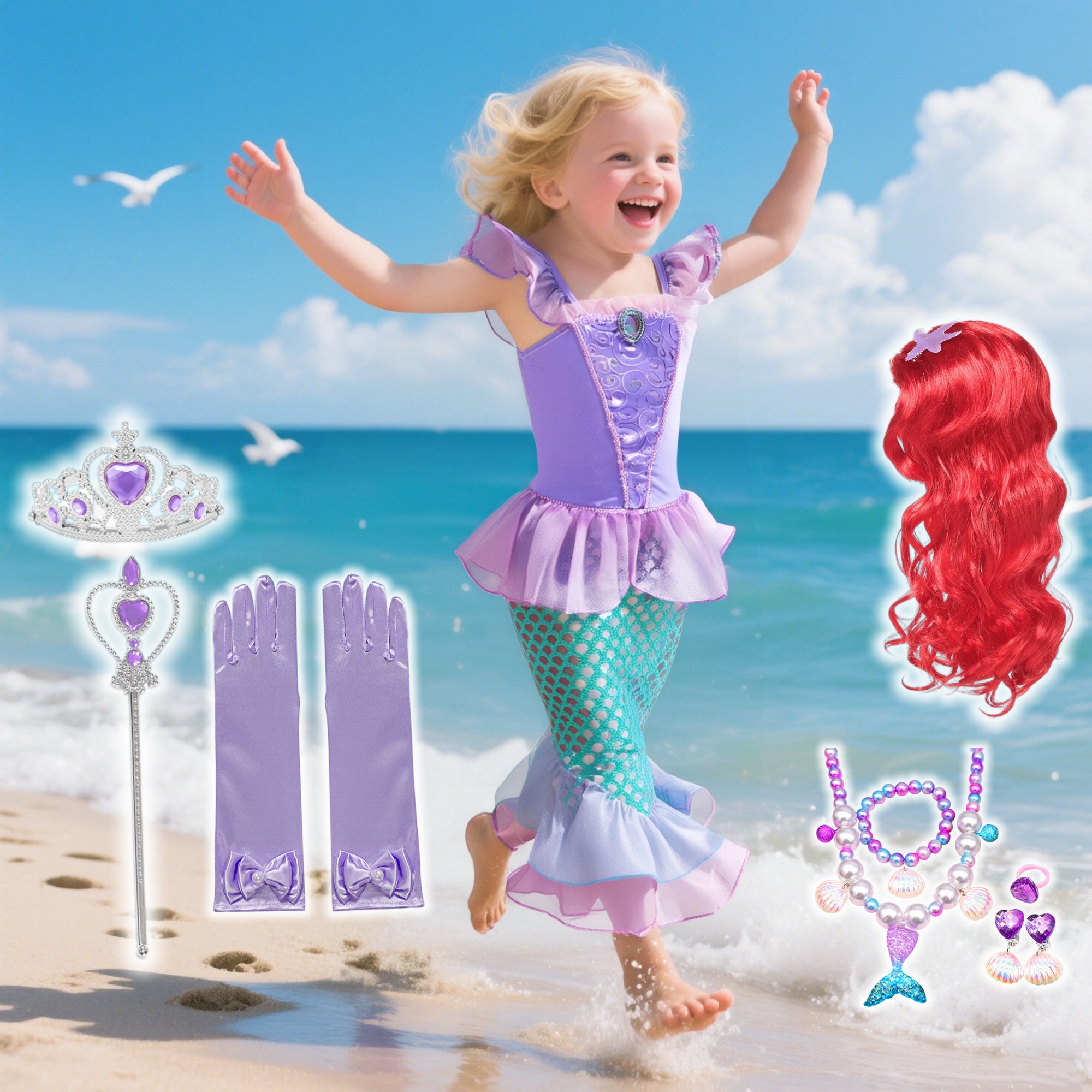 Summer Mermaid Birthday Party  - Briar Cosplay Prop incelemesi ve fiyatı