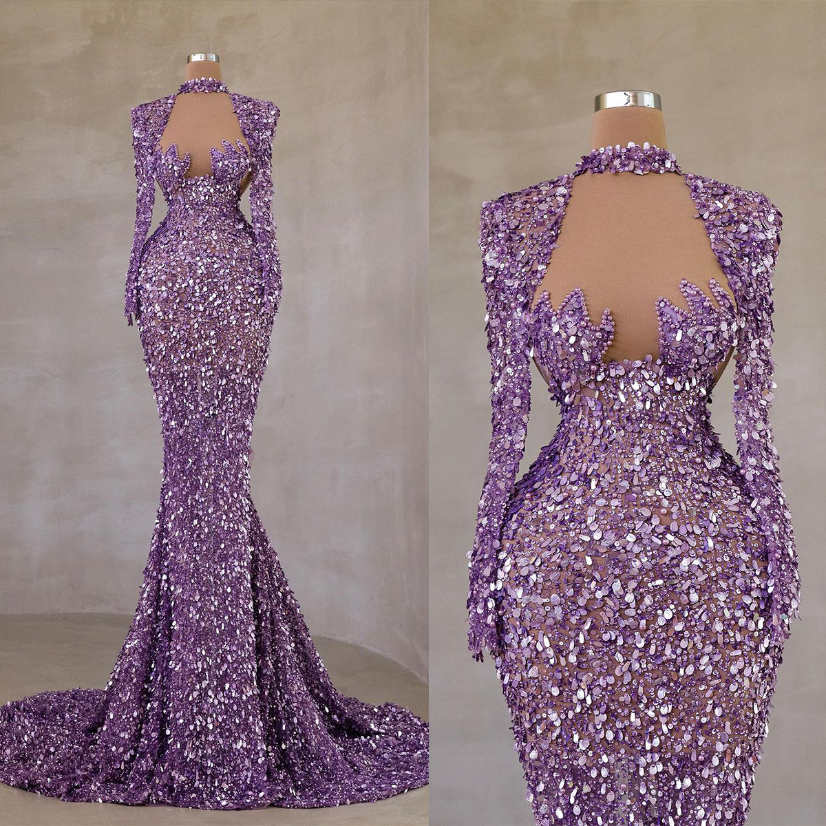 Gorgeous Purple Sequined Merma - Briar Cosplay Prop incelemesi ve fiyatı